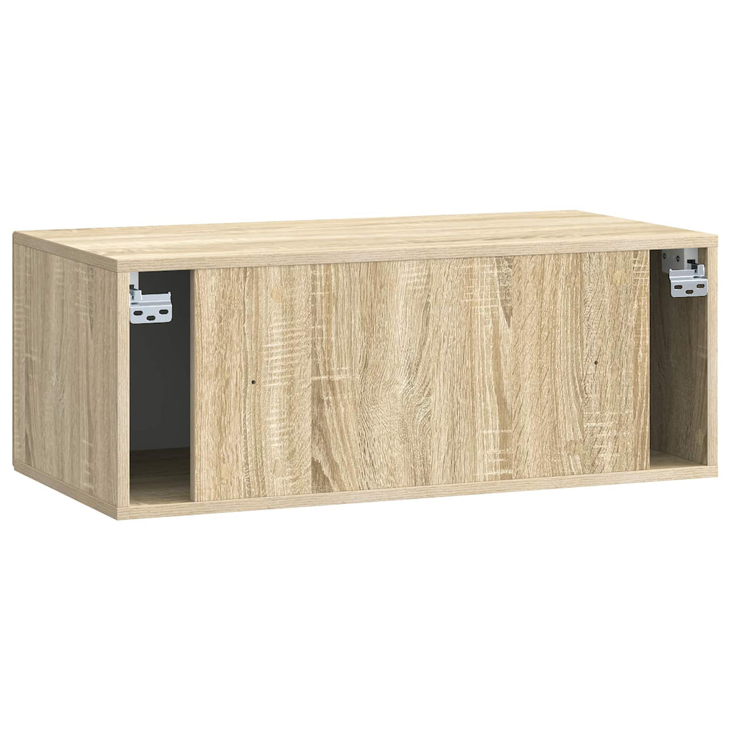 vidaXL Szafka RTV montowana na ścianie dąb Sonoma 78,5 x 41 x 30 cm