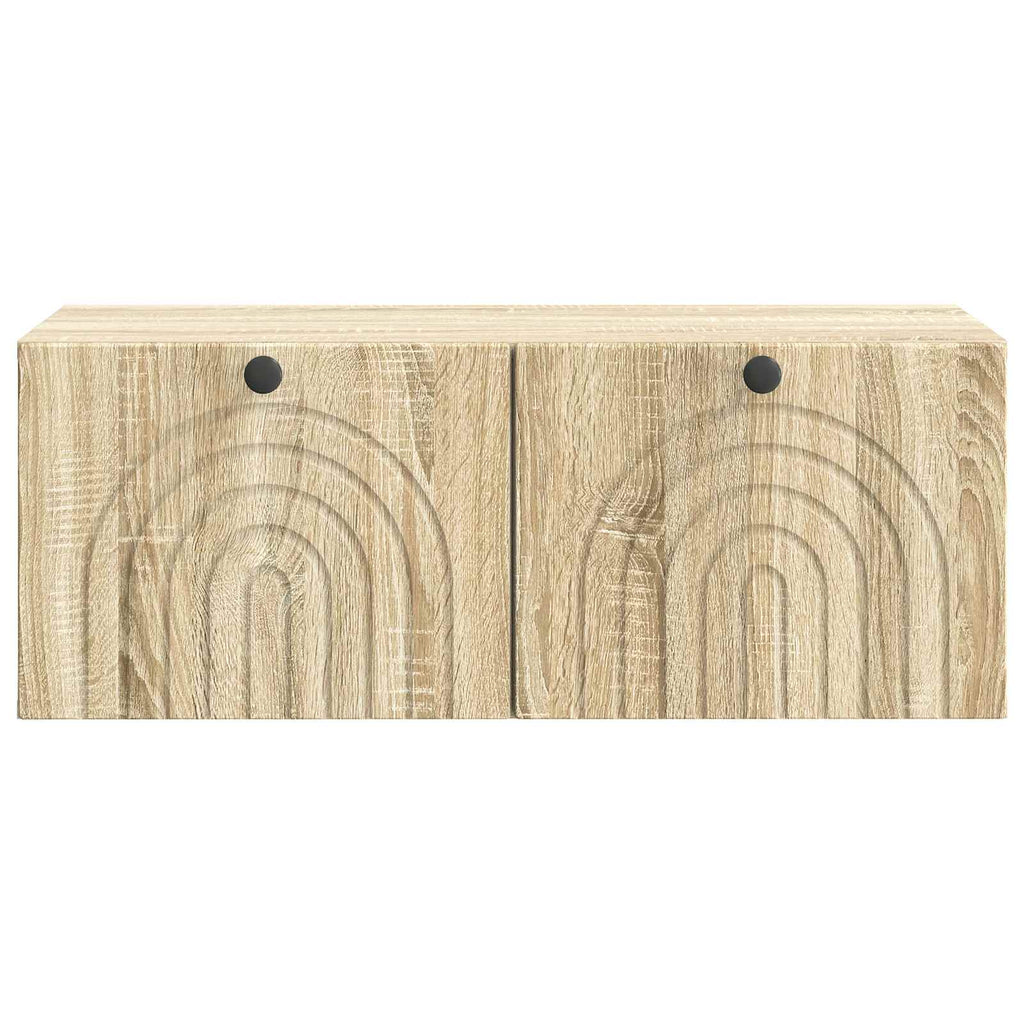 vidaXL Szafka RTV montowana na ścianie dąb Sonoma 78,5 x 41 x 30 cm