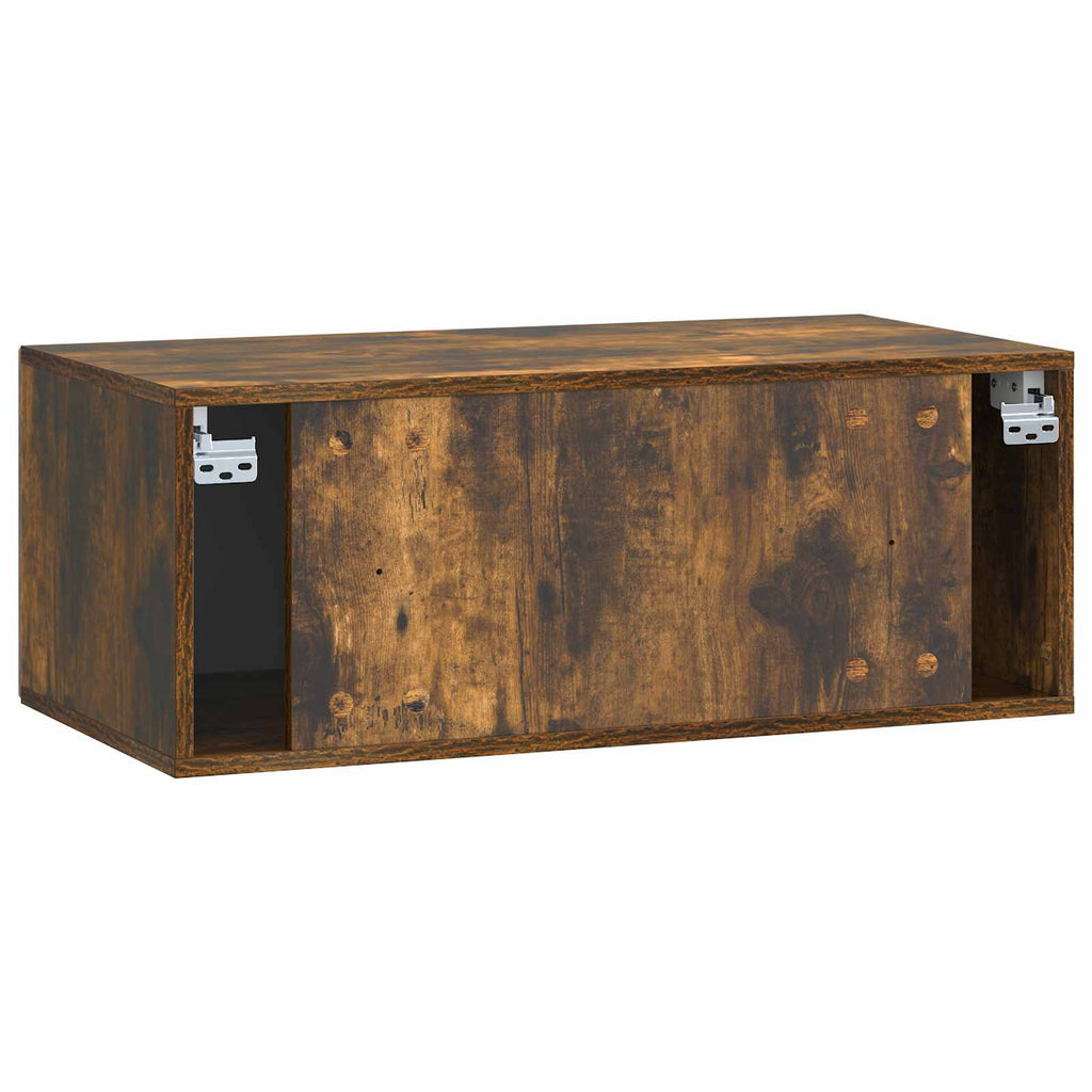 vidaXL Szafka RTV montowana na ścianie Dąb wędzony 78,5 x 41 x 30 cm