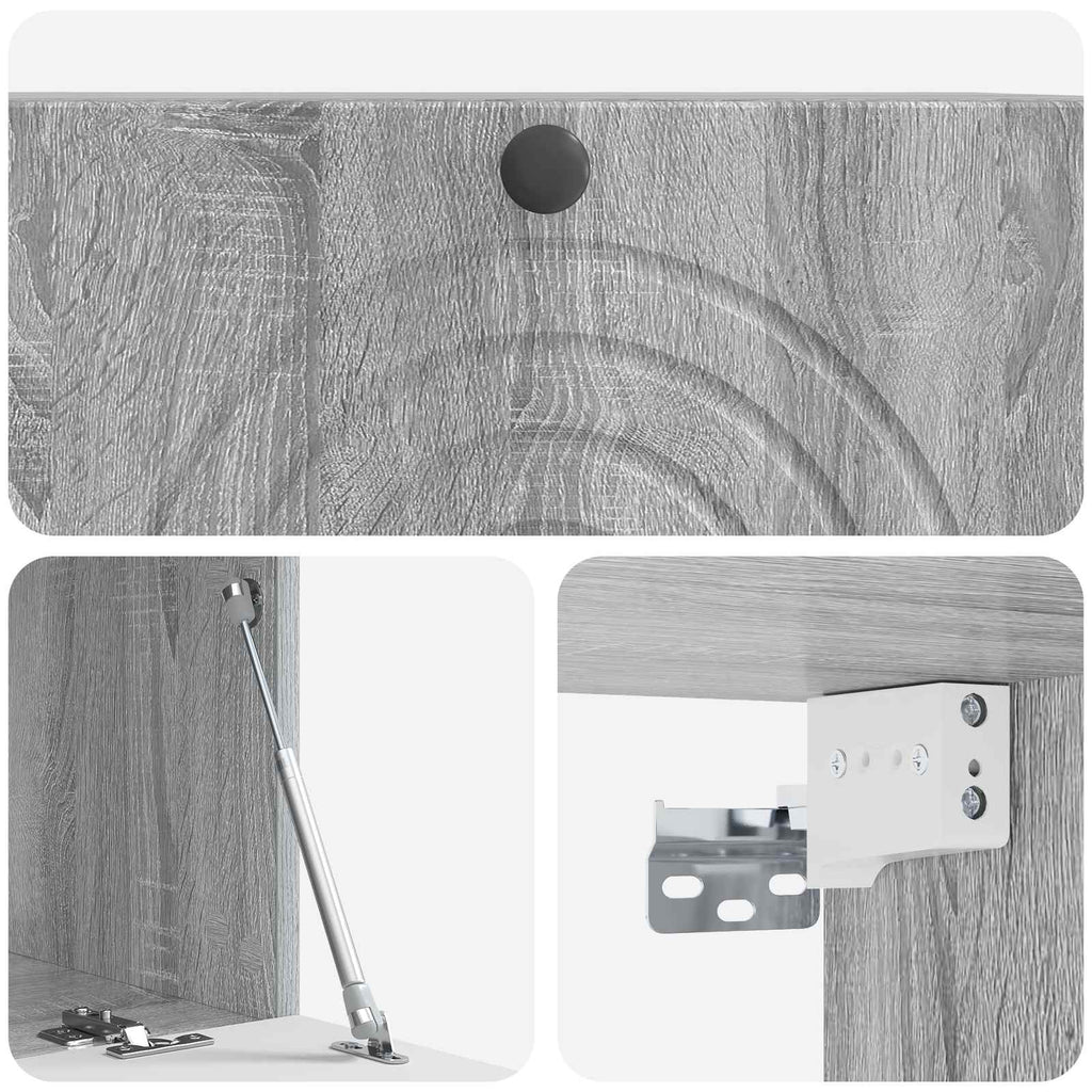 vidaXL Szafka RTV montowana na ścianie Szary Sonoma 78,5 x 41 x 30 cm
