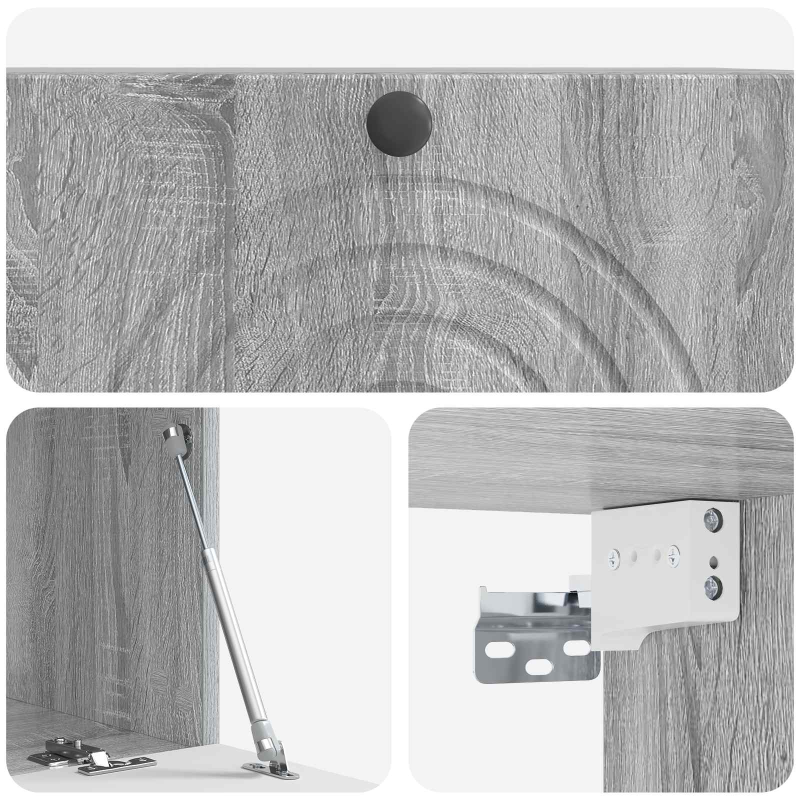 vidaXL Szafka RTV montowana na ścianie Szary Sonoma 78,5 x 41 x 30 cm