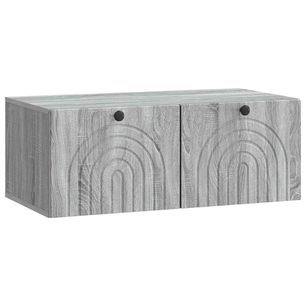 vidaXL Szafka RTV montowana na ścianie Szary Sonoma 78,5 x 41 x 30 cm