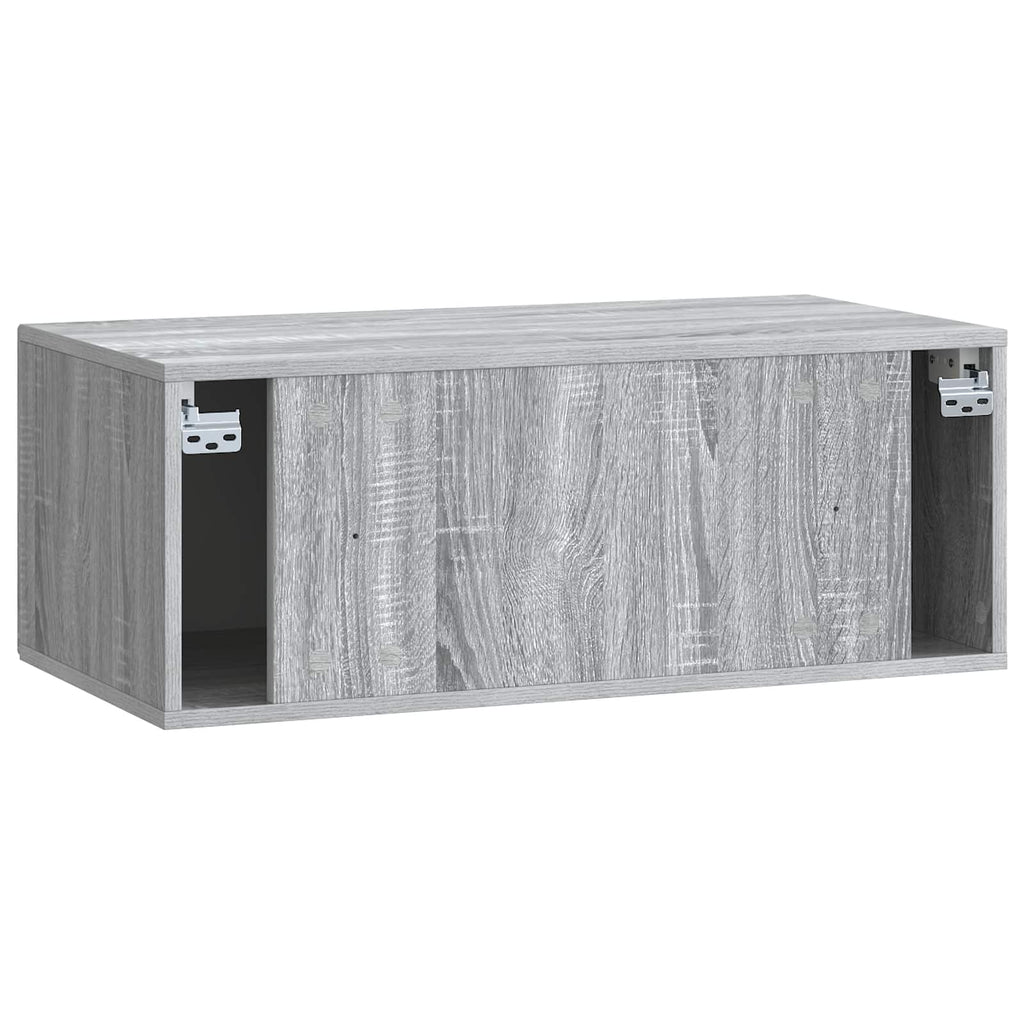 vidaXL Szafka RTV montowana na ścianie Szary Sonoma 78,5 x 41 x 30 cm