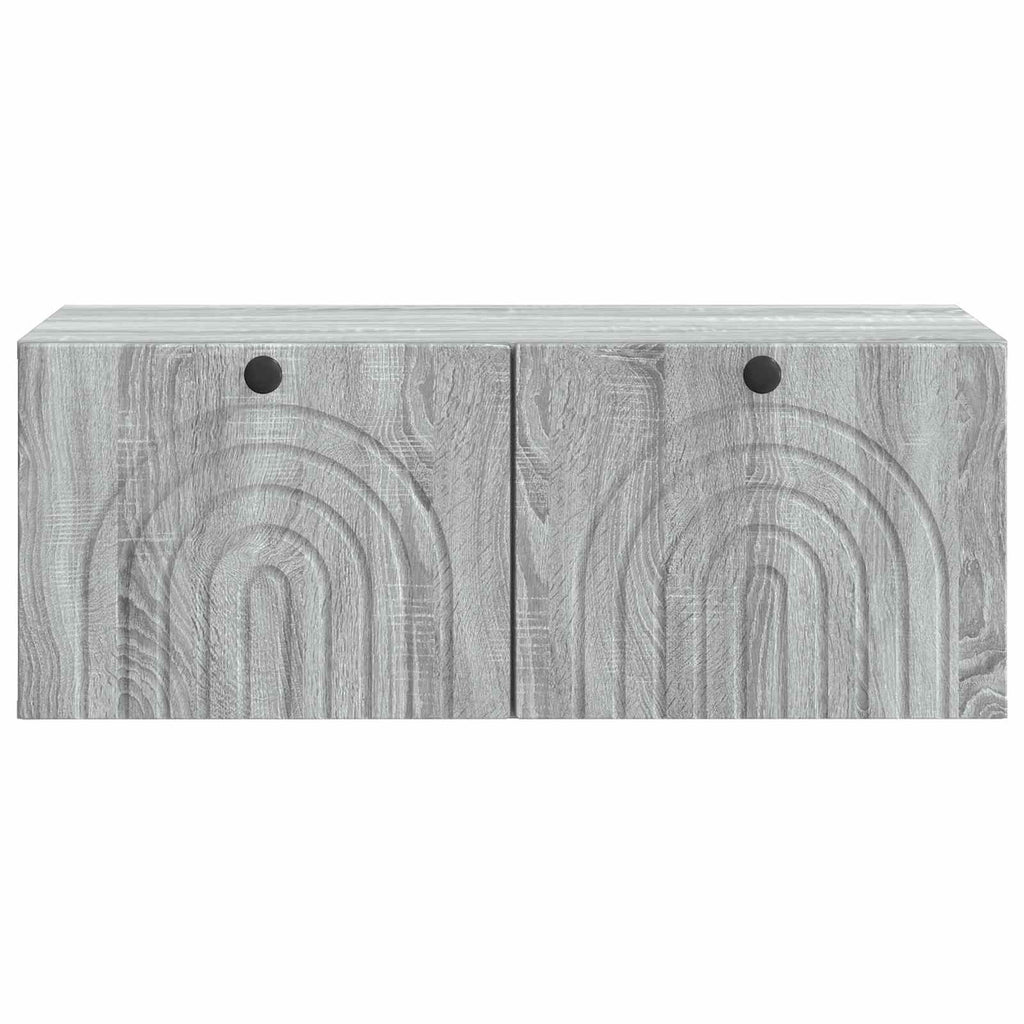 vidaXL Szafka RTV montowana na ścianie Szary Sonoma 78,5 x 41 x 30 cm