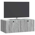 vidaXL Szafka RTV montowana na ścianie Szary Sonoma 78,5 x 41 x 30 cm