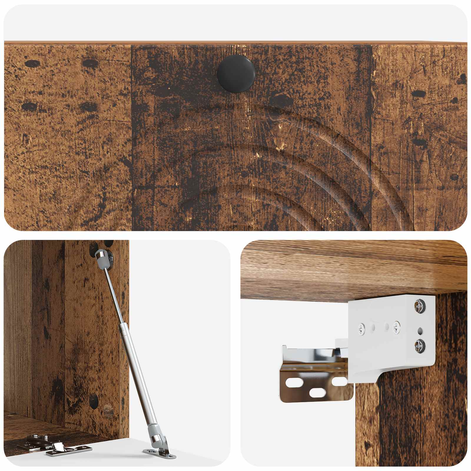vidaXL Szafka RTV montowana na ścianie Stare drewno 78,5 x 41 x 30 cm