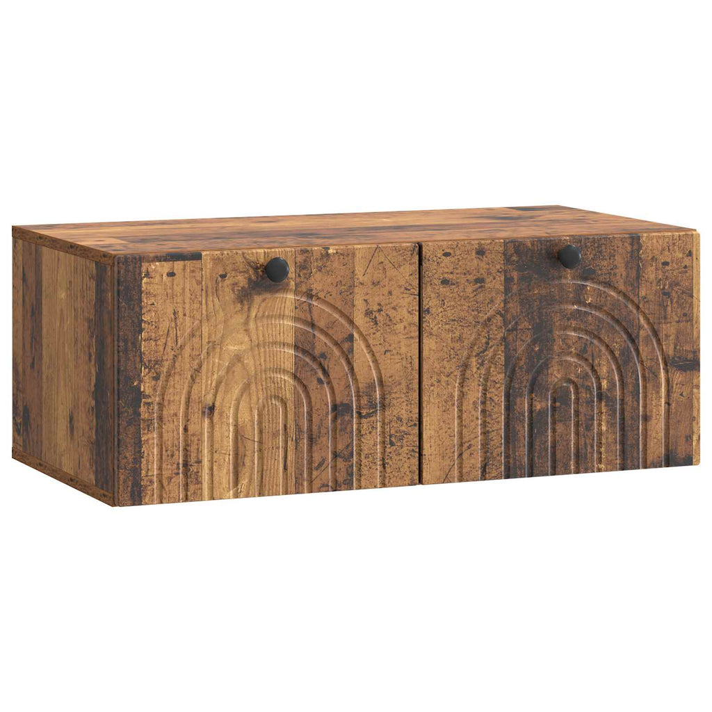 vidaXL Szafka RTV montowana na ścianie Stare drewno 78,5 x 41 x 30 cm