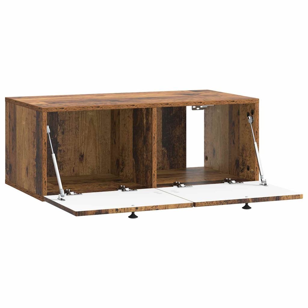 vidaXL Szafka RTV montowana na ścianie Stare drewno 78,5 x 41 x 30 cm