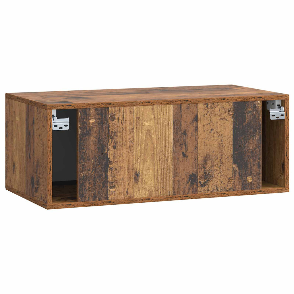 vidaXL Szafka RTV montowana na ścianie Stare drewno 78,5 x 41 x 30 cm