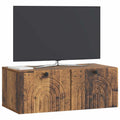 vidaXL Szafka RTV montowana na ścianie Stare drewno 78,5 x 41 x 30 cm