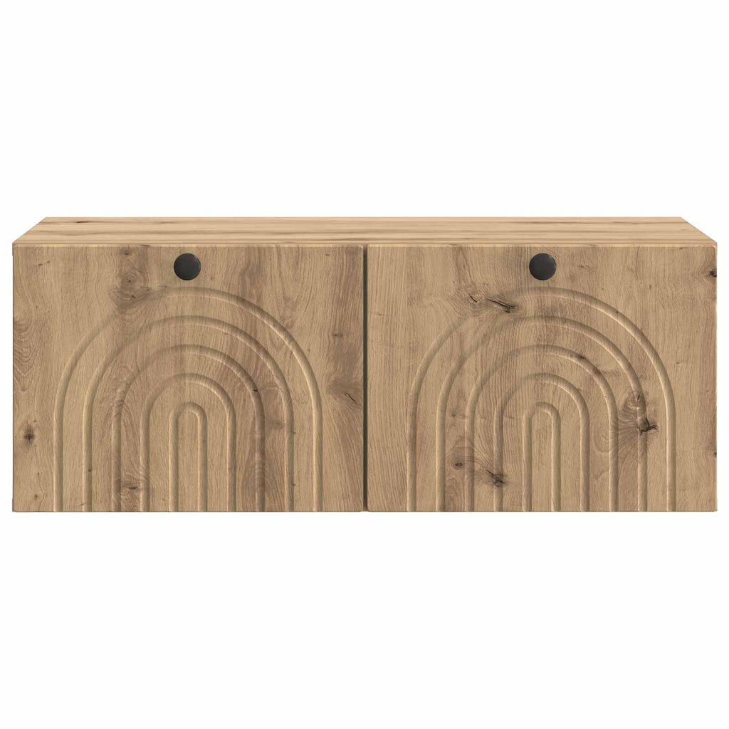 vidaXL Szafka RTV montowana na ścianie Dąb artisan 78,5 x 41 x 30 cm