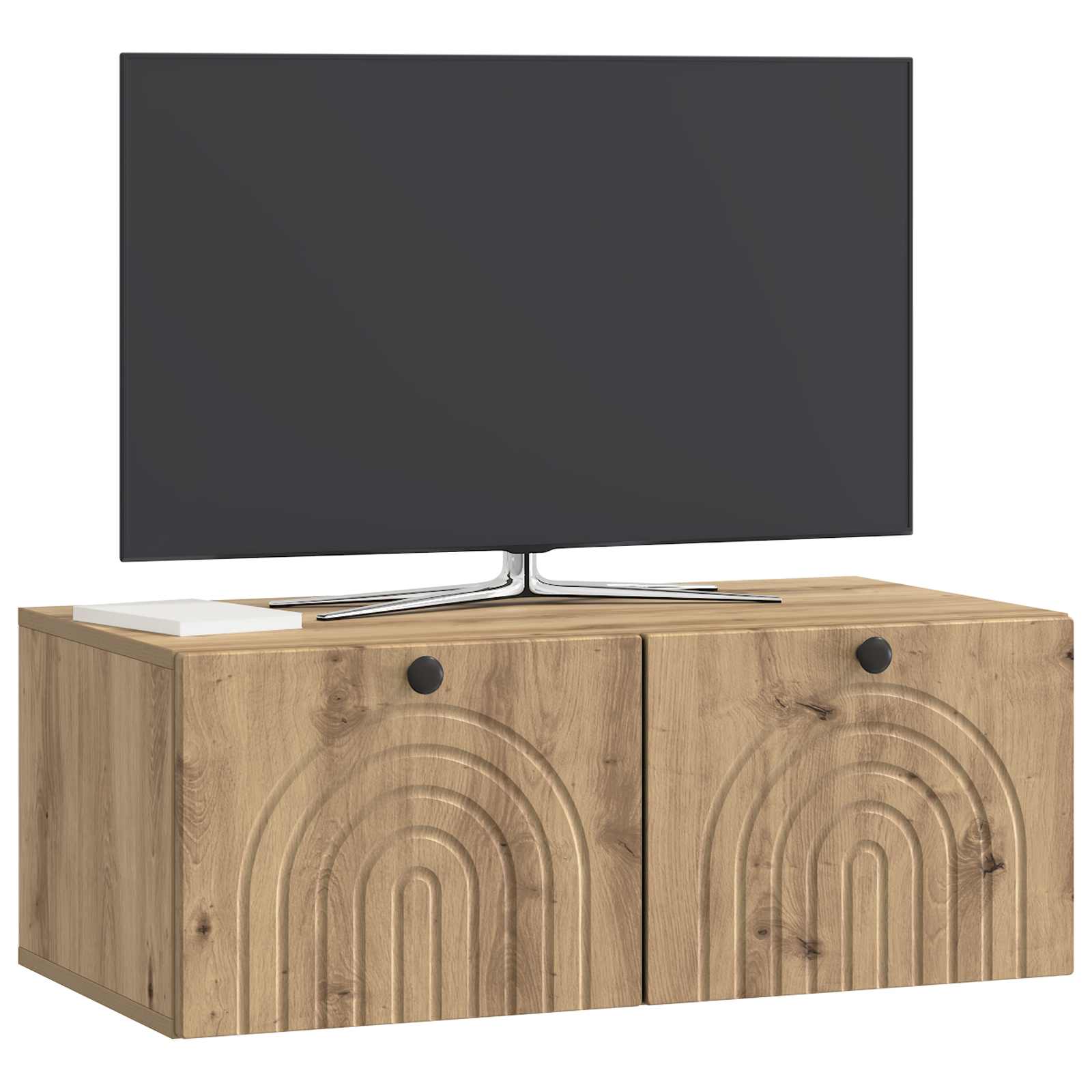 vidaXL Szafka RTV montowana na ścianie Dąb artisan 78,5 x 41 x 30 cm
