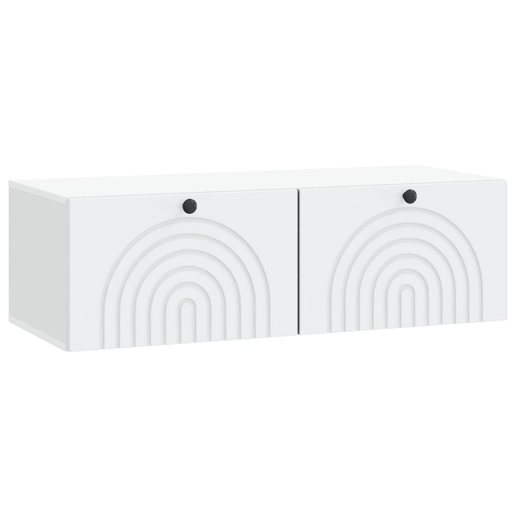 vidaXL Szafka RTV montowana na ścianie Biały 99 x 41 x 30 cm