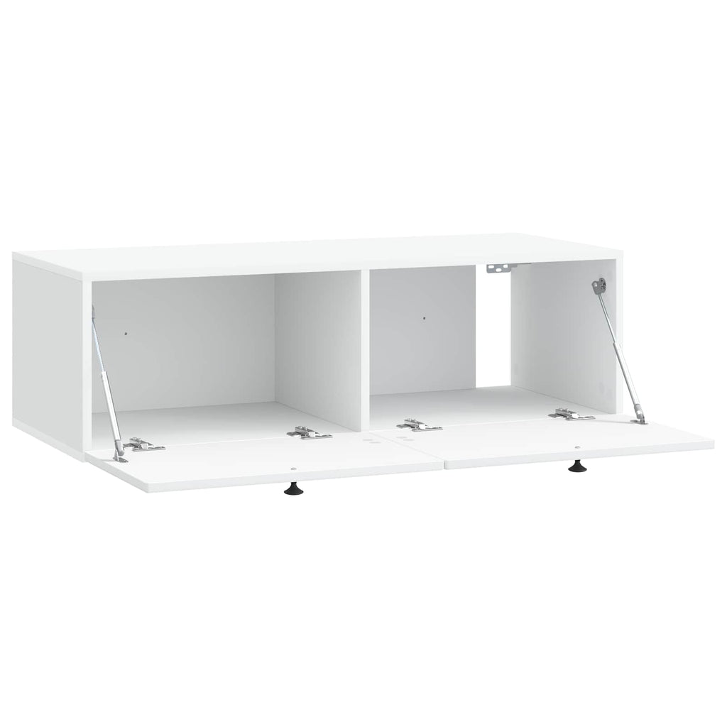 vidaXL Szafka RTV montowana na ścianie Biały 99 x 41 x 30 cm