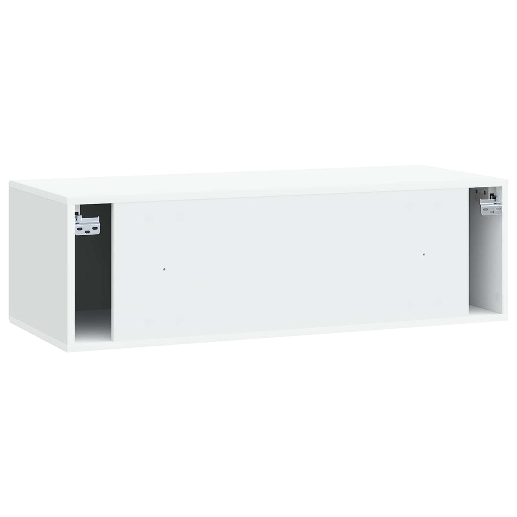 vidaXL Szafka RTV montowana na ścianie Biały 99 x 41 x 30 cm