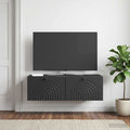 vidaXL Szafka RTV montowana na ścianie Czarny 99 x 41 x 30 cm