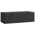 vidaXL Szafka RTV montowana na ścianie Czarny 99 x 41 x 30 cm