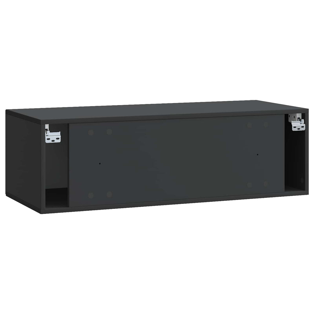 vidaXL Szafka RTV montowana na ścianie Czarny 99 x 41 x 30 cm