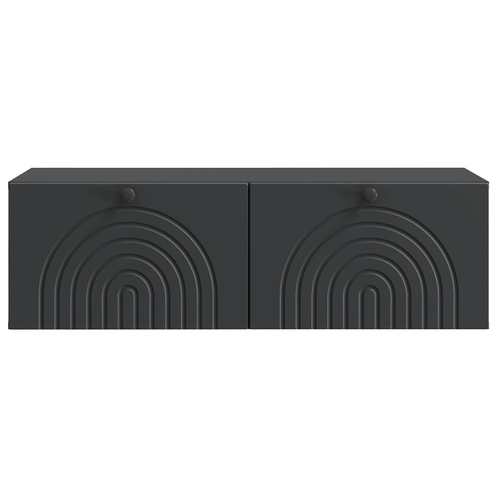 vidaXL Szafka RTV montowana na ścianie Czarny 99 x 41 x 30 cm