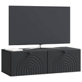 vidaXL Szafka RTV montowana na ścianie Czarny 99 x 41 x 30 cm
