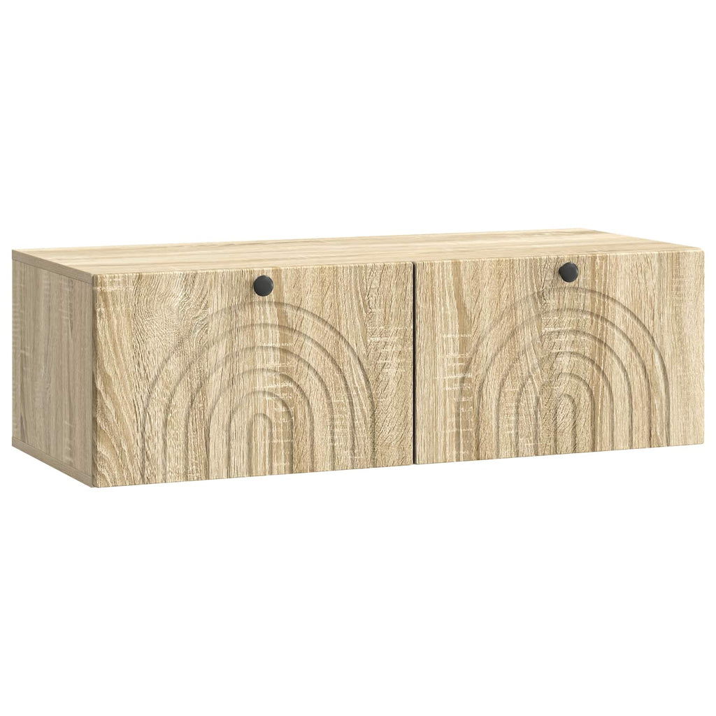 vidaXL Szafka RTV montowana na ścianie dąb Sonoma 98 x 41 x 30 cm