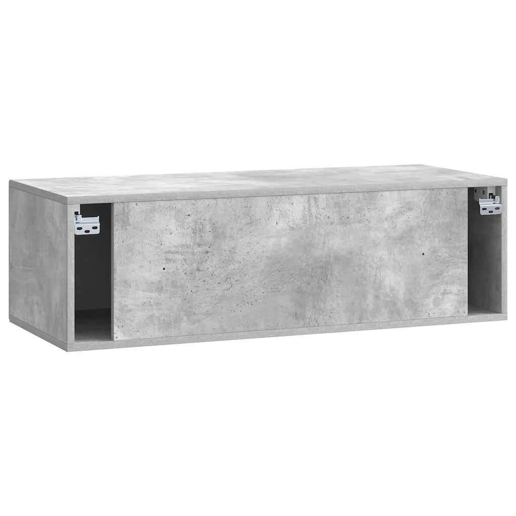 vidaXL Szafka RTV montowana na ścianie Betonowy szary 99 x 41 x 30 cm
