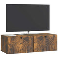 vidaXL Szafka RTV montowana na ścianie Dąb wędzony 99 x 41 x 30 cm