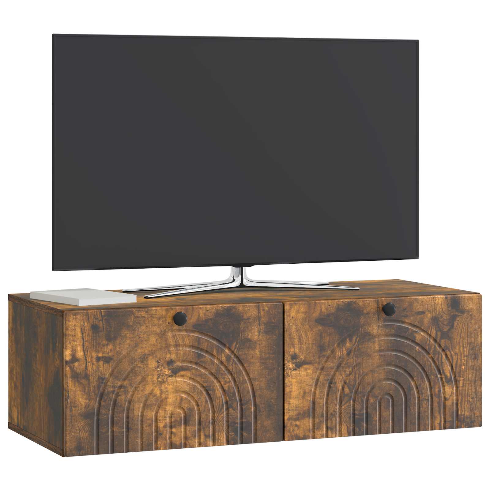 vidaXL Szafka RTV montowana na ścianie Dąb wędzony 99 x 41 x 30 cm