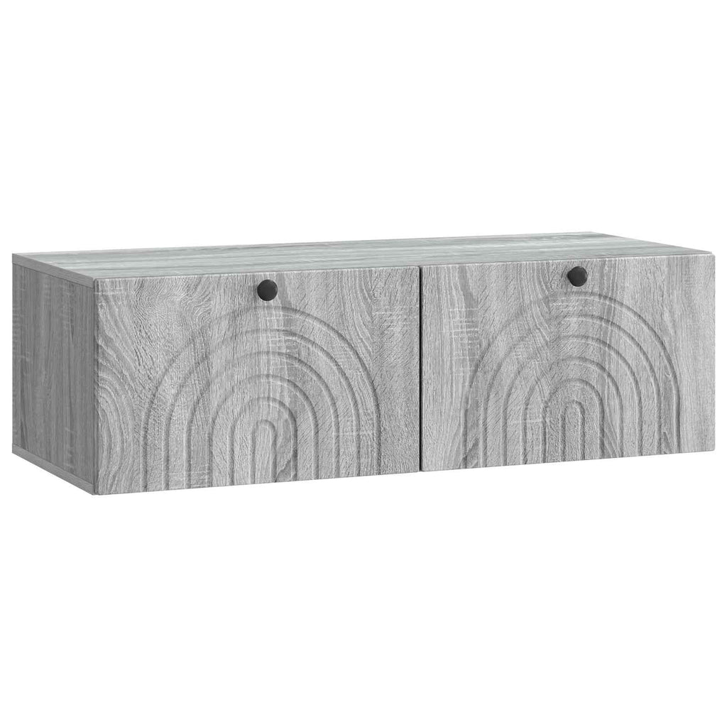 vidaXL Szafka RTV montowana na ścianie Szary Sonoma 99 x 41 x 30 cm