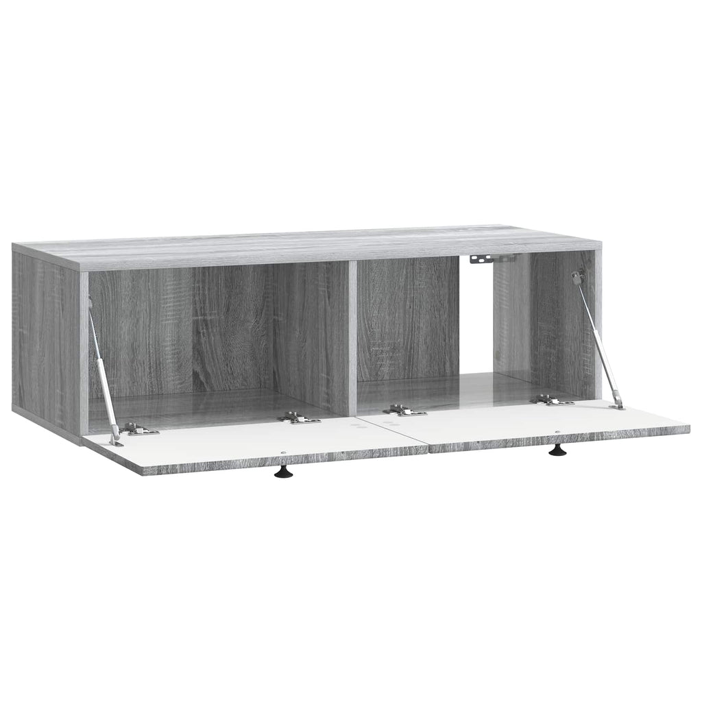 vidaXL Szafka RTV montowana na ścianie Szary Sonoma 99 x 41 x 30 cm