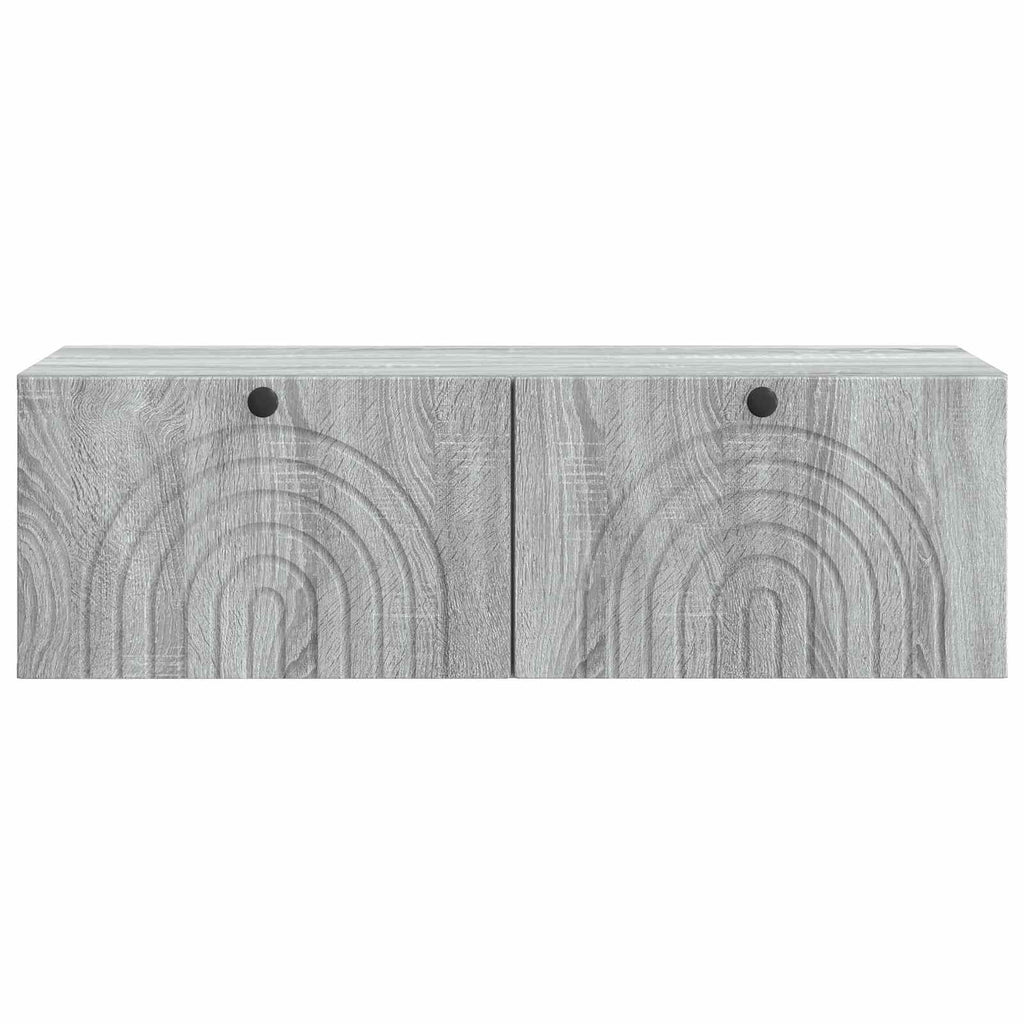 vidaXL Szafka RTV montowana na ścianie Szary Sonoma 99 x 41 x 30 cm