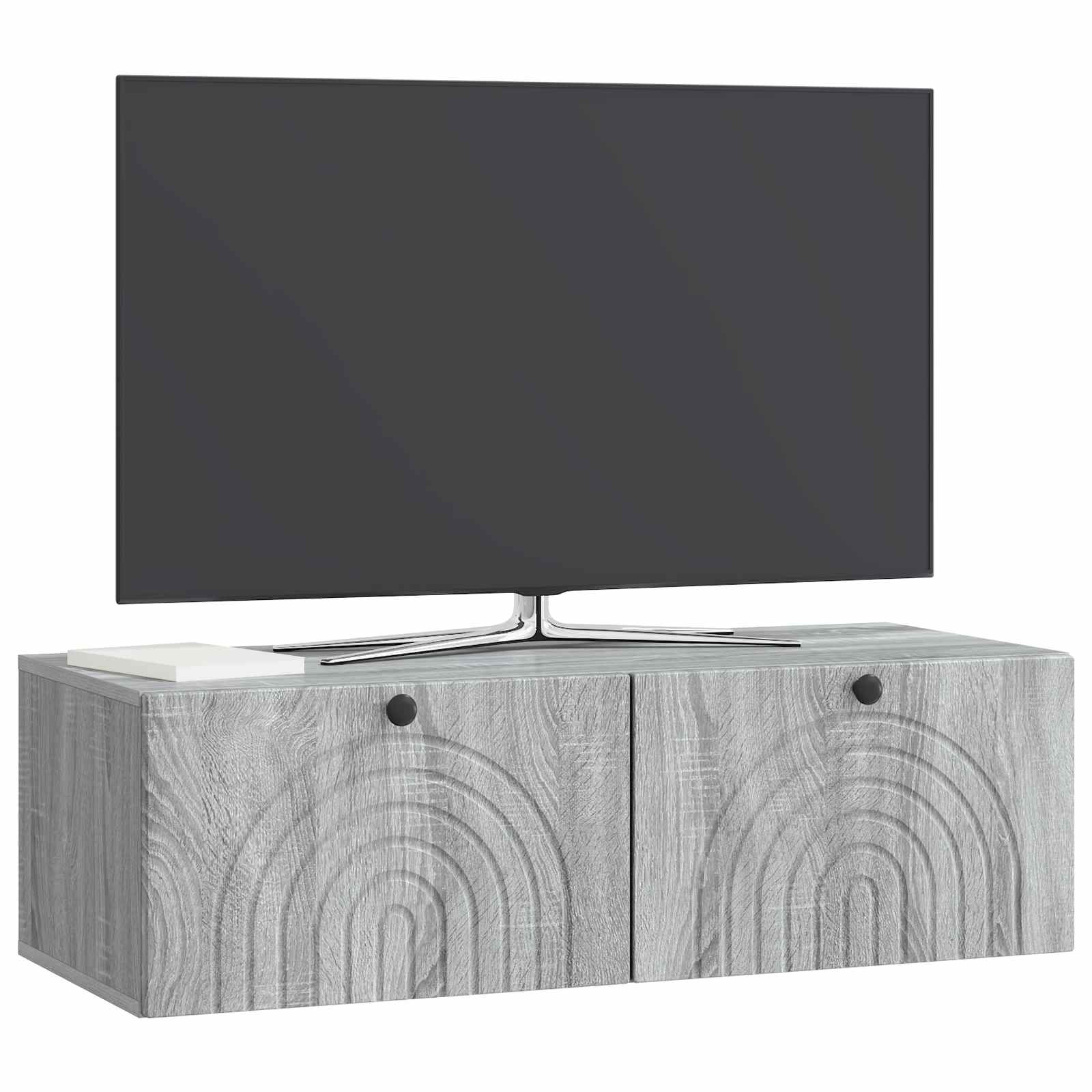 vidaXL Szafka RTV montowana na ścianie Szary Sonoma 99 x 41 x 30 cm