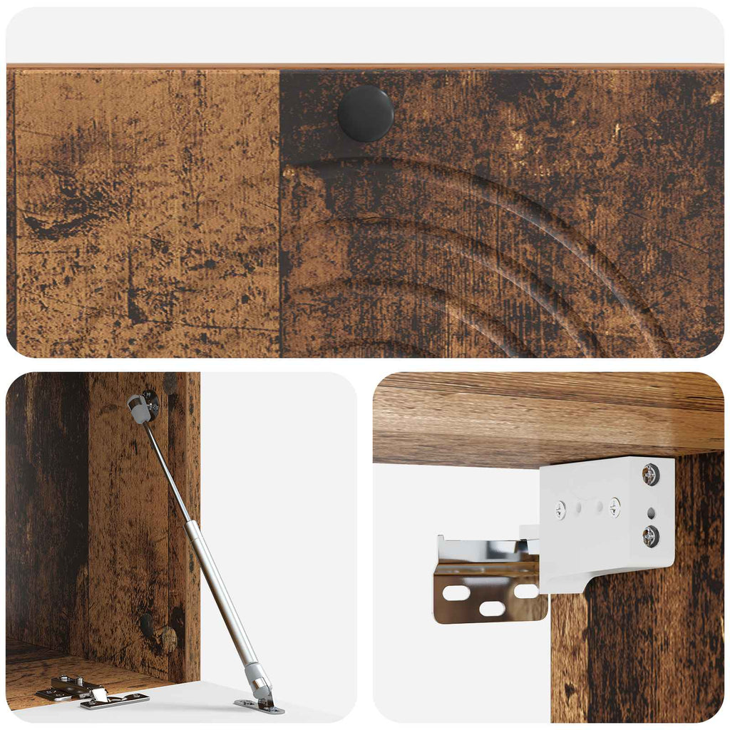 vidaXL Szafka RTV montowana na ścianie Stare drewno 99 x 41 x 30 cm