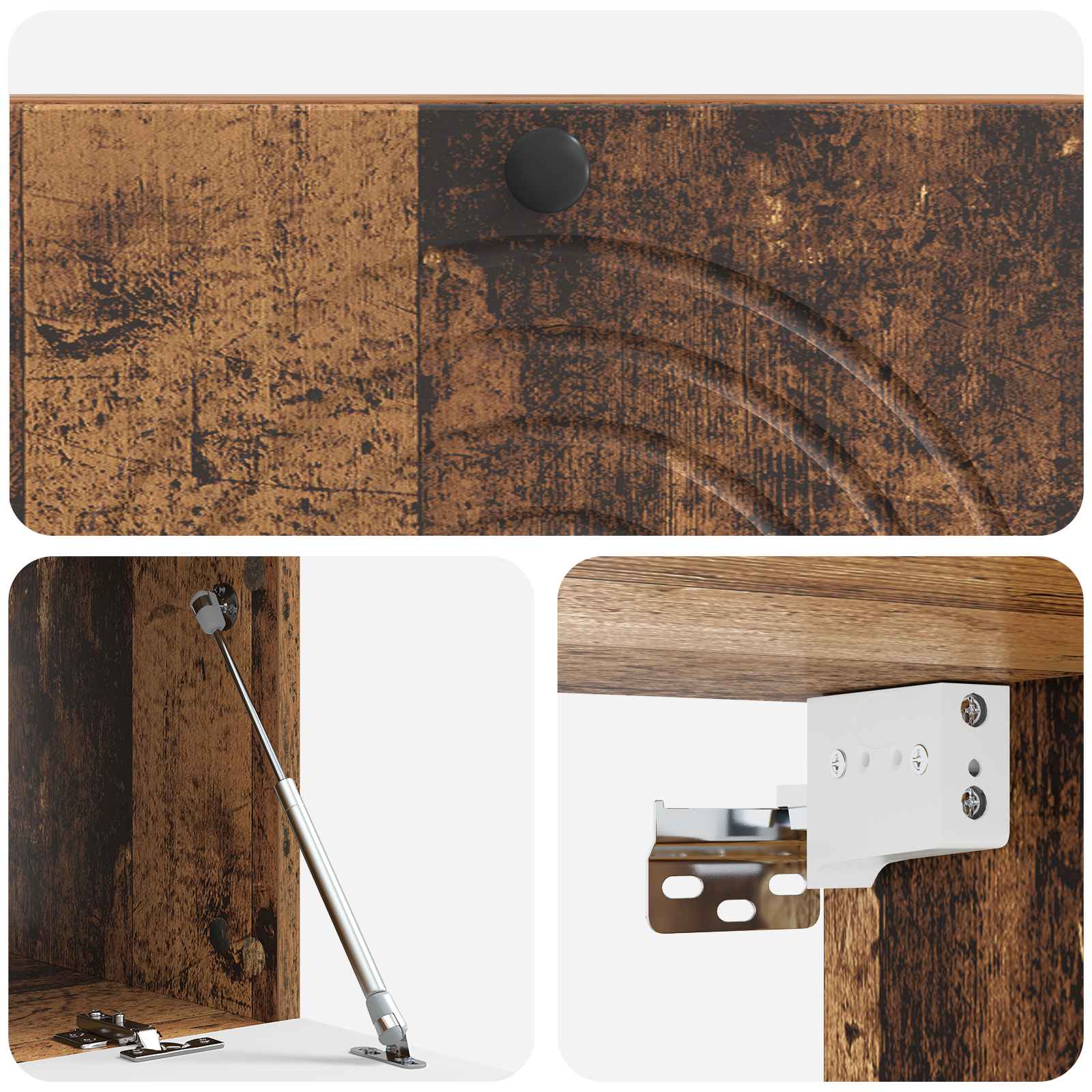 vidaXL Szafka RTV montowana na ścianie Stare drewno 99 x 41 x 30 cm