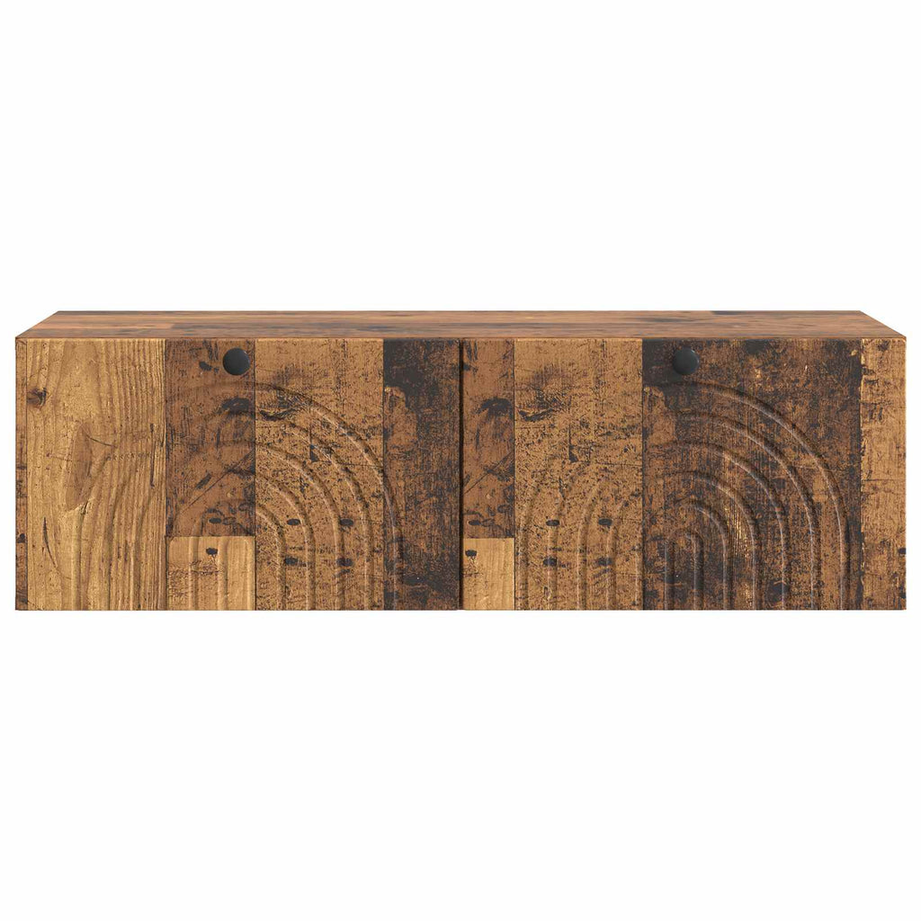 vidaXL Szafka RTV montowana na ścianie Stare drewno 99 x 41 x 30 cm