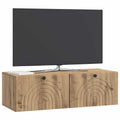 vidaXL Szafka RTV montowana na ścianie Dąb artisan 99 x 41 x 30 cm