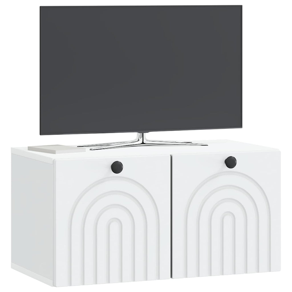 vidaXL Szafka RTV montowana na ścianie Biały 59,5 x 31 x 30 cm