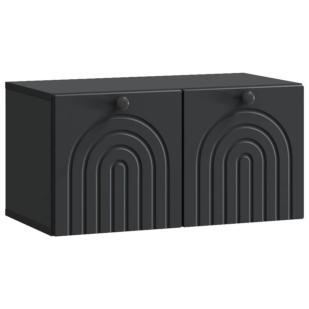 vidaXL Szafka RTV montowana na ścianie Czarny 59,5 x 31 x 30 cm
