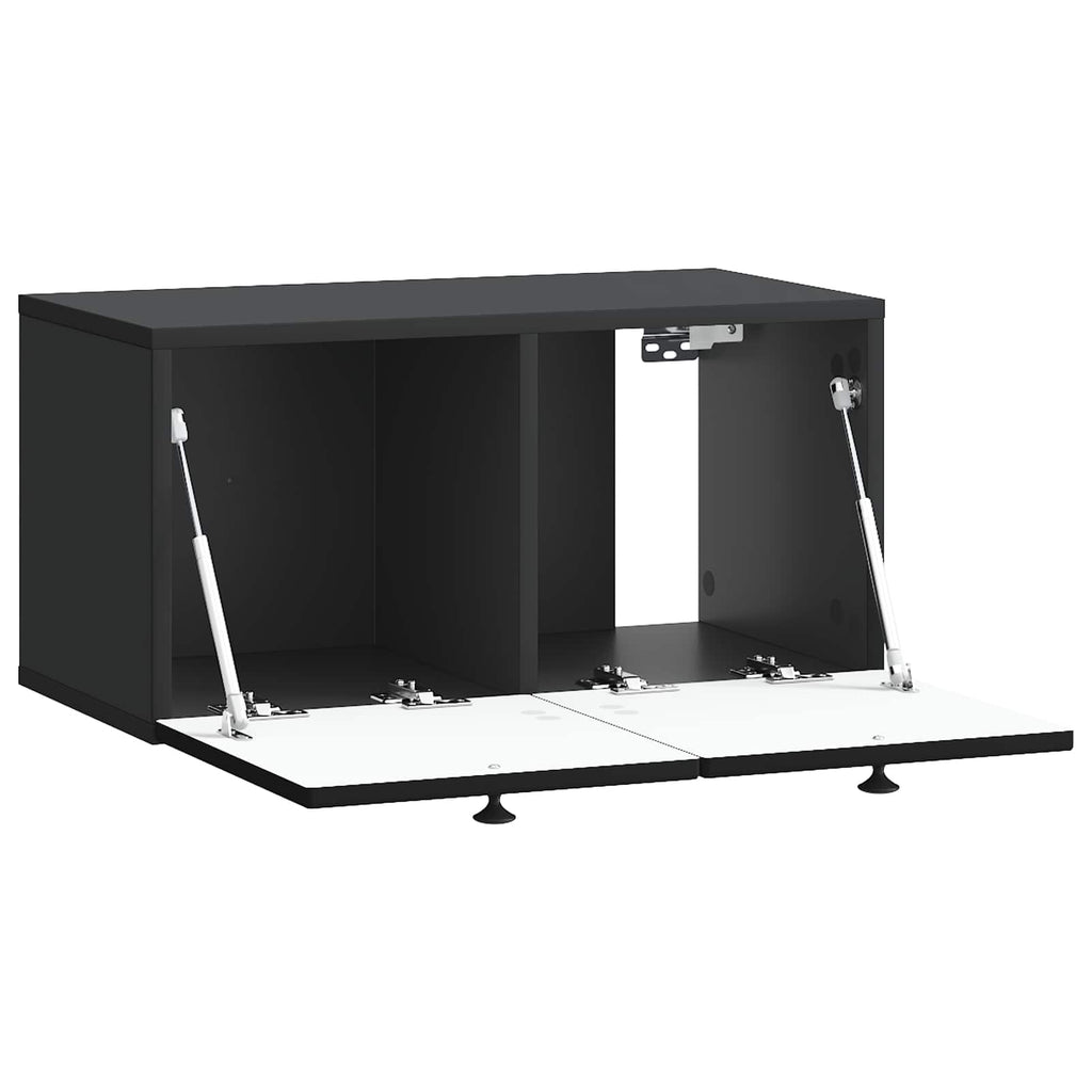 vidaXL Szafka RTV montowana na ścianie Czarny 59,5 x 31 x 30 cm