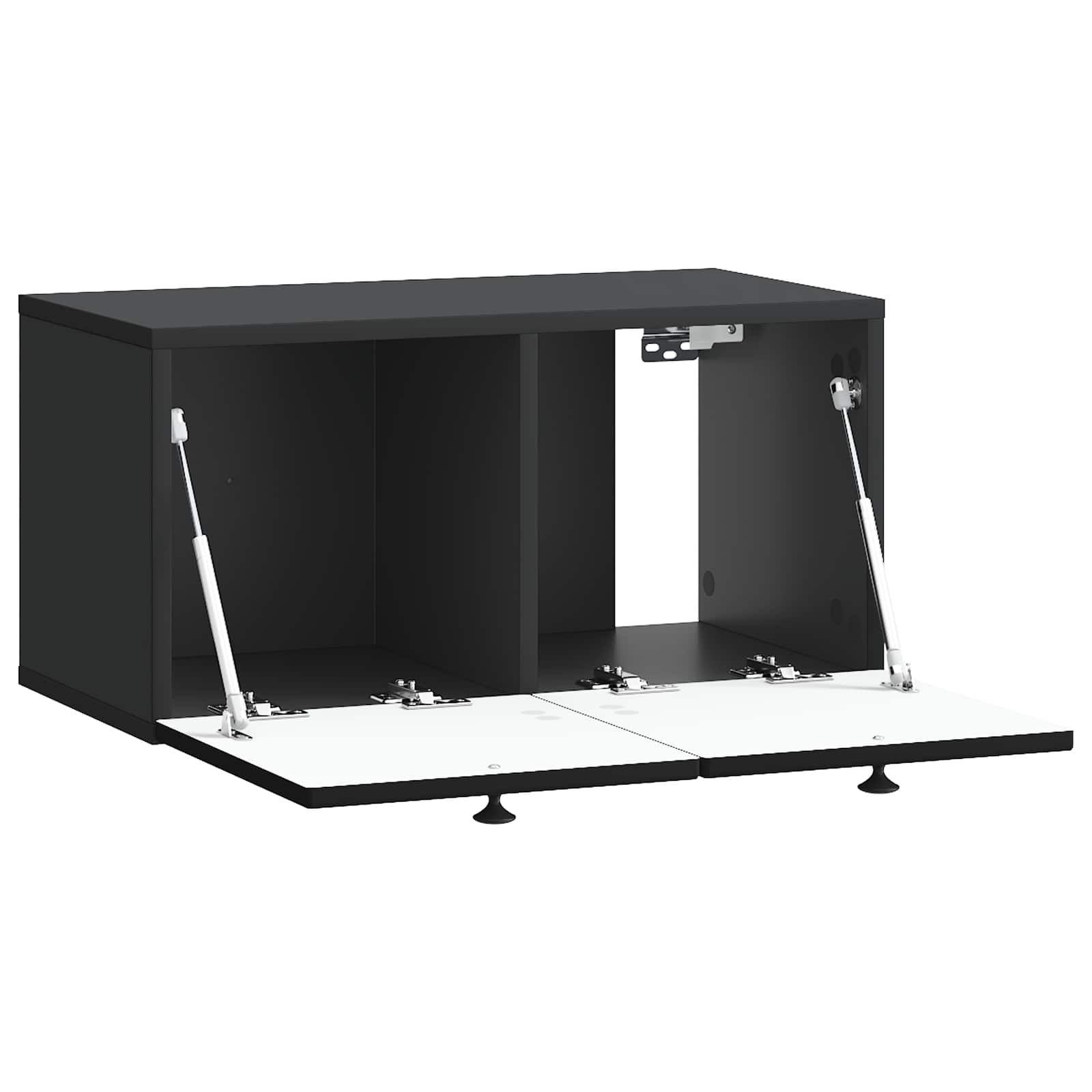 vidaXL Szafka RTV montowana na ścianie Czarny 59,5 x 31 x 30 cm