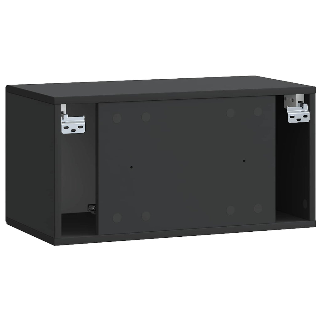vidaXL Szafka RTV montowana na ścianie Czarny 59,5 x 31 x 30 cm