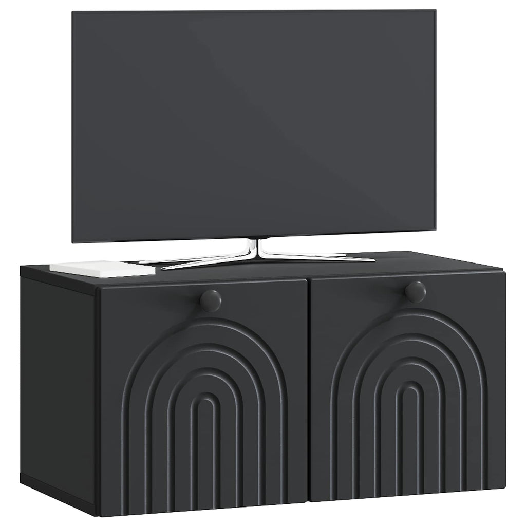 vidaXL Szafka RTV montowana na ścianie Czarny 59,5 x 31 x 30 cm
