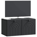 vidaXL Szafka RTV montowana na ścianie Czarny 59,5 x 31 x 30 cm
