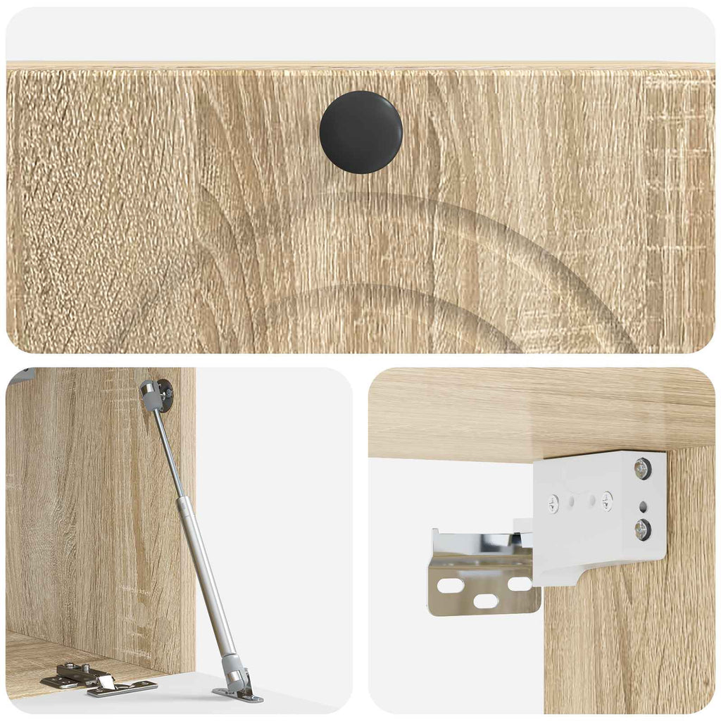 vidaXL Szafka RTV montowana na ścianie dąb Sonoma 59,5 x 31 x 30 cm