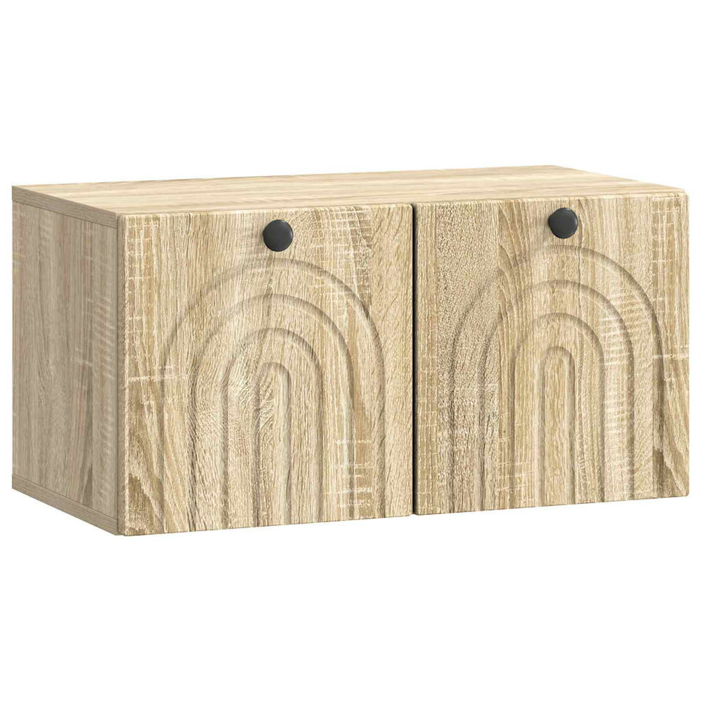 vidaXL Szafka RTV montowana na ścianie dąb Sonoma 59,5 x 31 x 30 cm