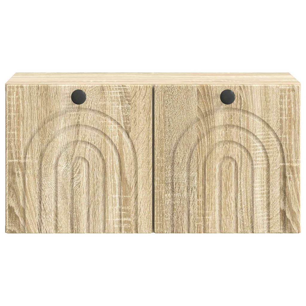 vidaXL Szafka RTV montowana na ścianie dąb Sonoma 59,5 x 31 x 30 cm