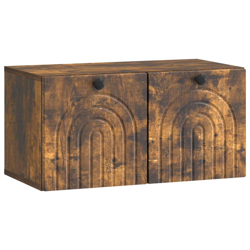 vidaXL Szafka RTV montowana na ścianie Dąb wędzony 59,5 x 31 x 30 cm