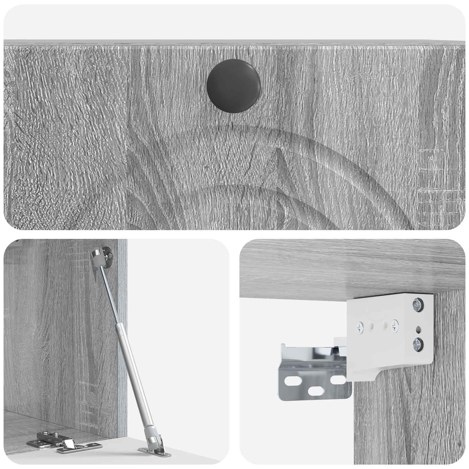 vidaXL Szafka RTV montowana na ścianie Szary Sonoma 59,5 x 31 x 30 cm