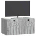 vidaXL Szafka RTV montowana na ścianie Szary Sonoma 59,5 x 31 x 30 cm