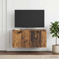 vidaXL Szafka RTV montowana na ścianie Stare drewno 59,5 x 31 x 30 cm